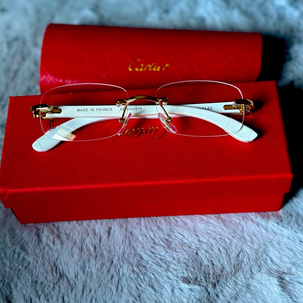 Cartier white glasses
